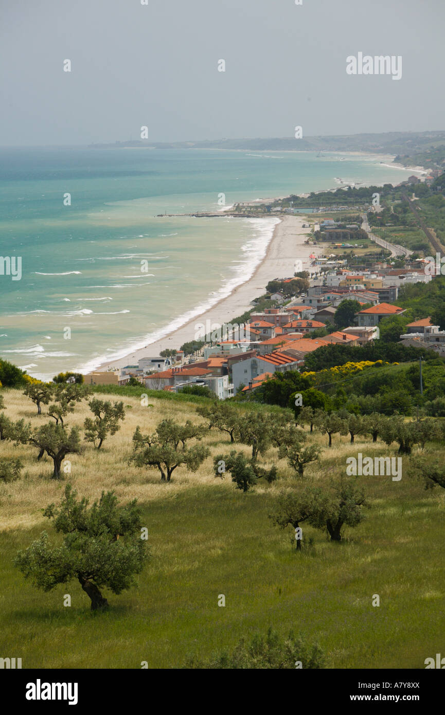 Italy, Abruzzo, Fossacesia Marina, Resort Town & View of Adriatic Sea Stock  Photo - Alamy
