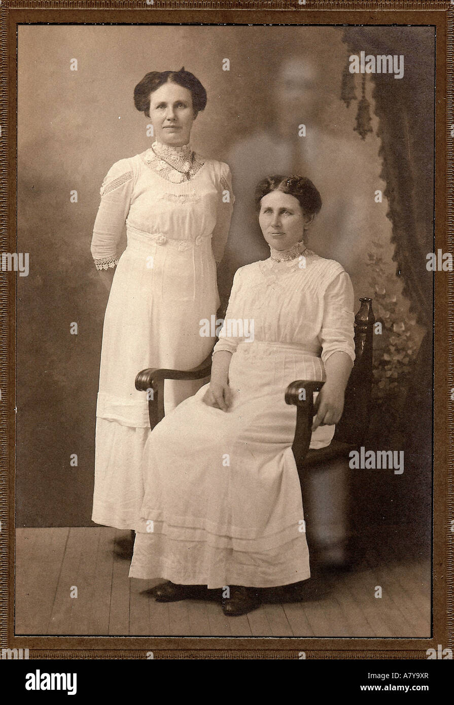 Ghost appearance in vintage photo Stock Photo