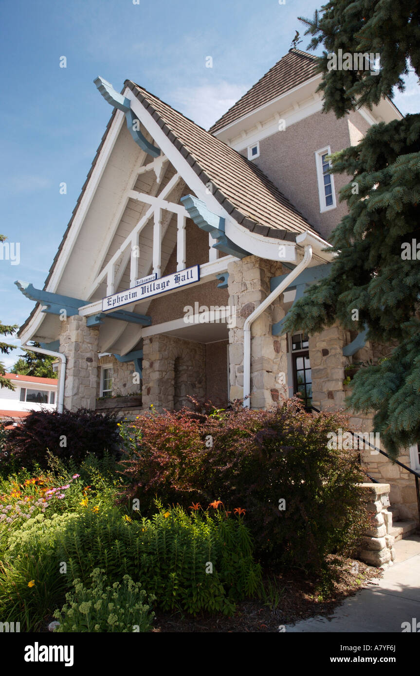 Village Hall in Ephraim Wisconsin Door County Stock Photo Alamy