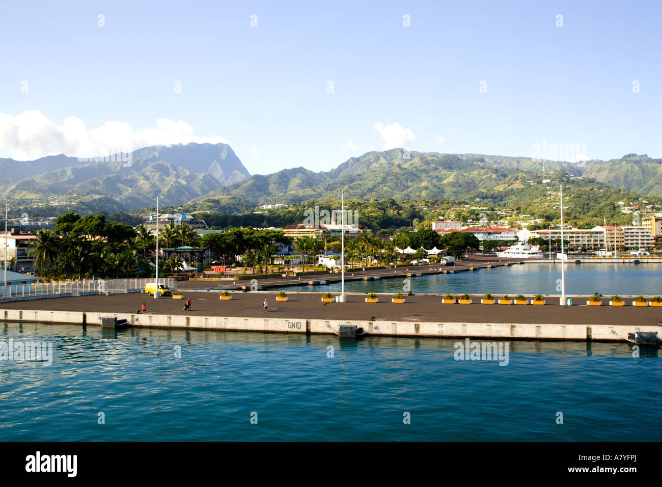 Ferry to Moorea from Papeete, Tahiti, French Polynesia Stock Photo Alamy