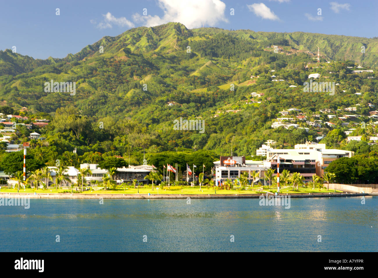 Ferry to Moorea from Papeete, Tahiti, French Polynesia Stock Photo Alamy