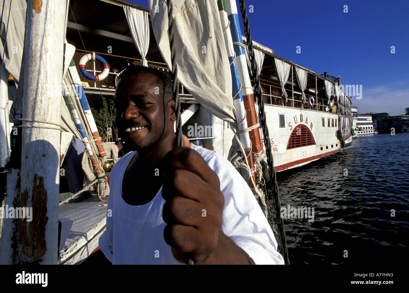 Egypt, Nubia, cruise aboard the Steam Ship Sudan Stock Photo