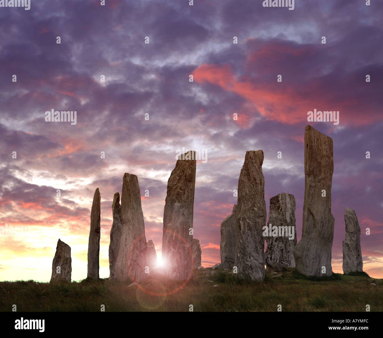 GB - OUTER HEBRIDES: Callanish Standing Stones on the Island of Lewis Stock Photo