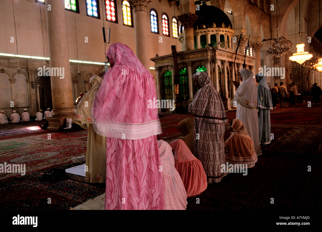 Syria, Damas, Omayad mosque Stock Photo