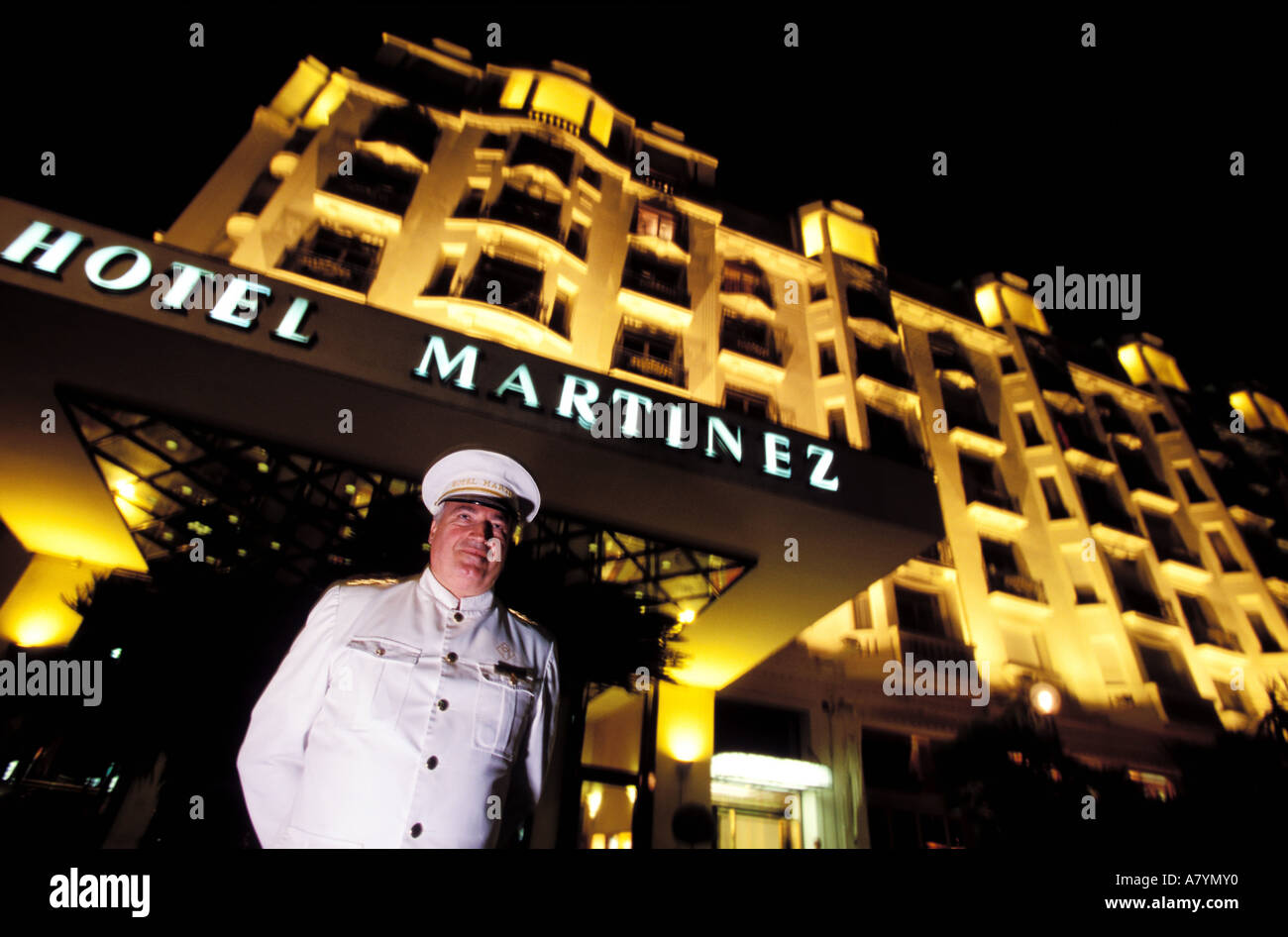 France, Alpes Maritimes, Cannes, Martinez Hotel car jockey Stock Photo