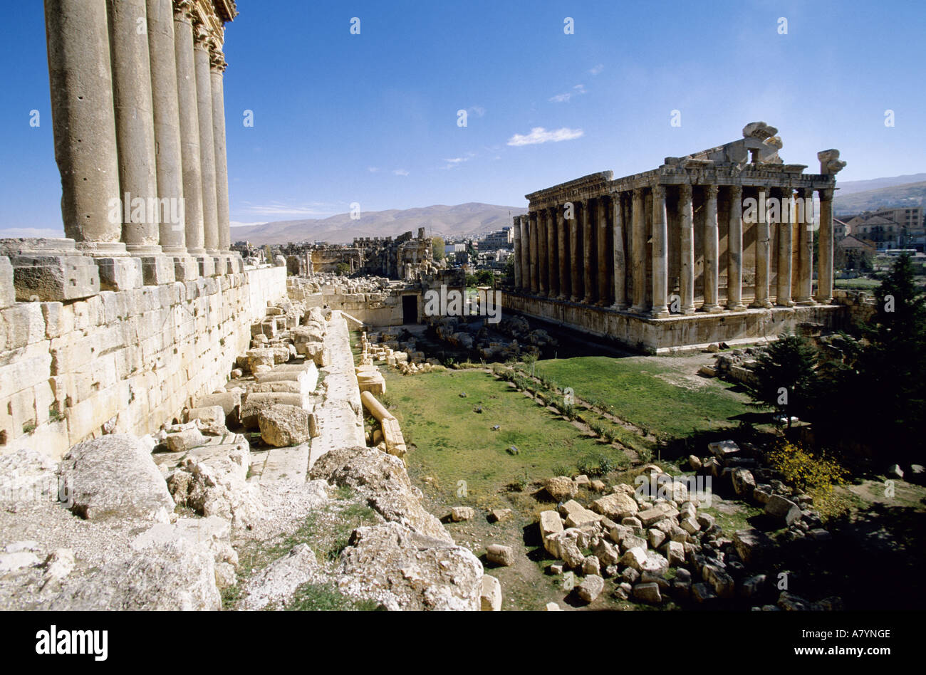 Lebanon, Bekaa Valley, Baalbek archeological site, Bacchus Temple Stock Photo Alamy