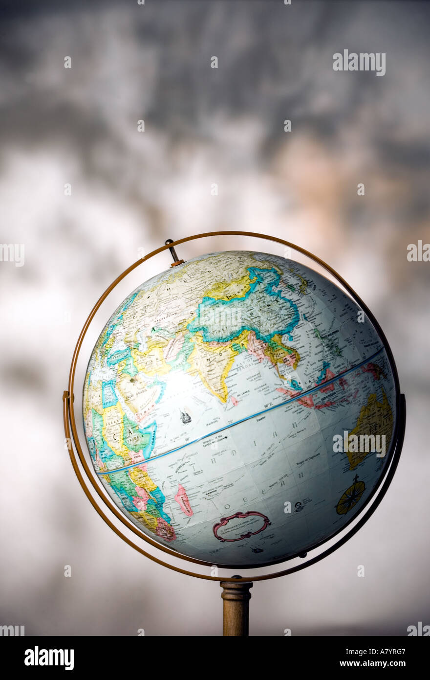 Still life of globe on stand Stock Photo - Alamy