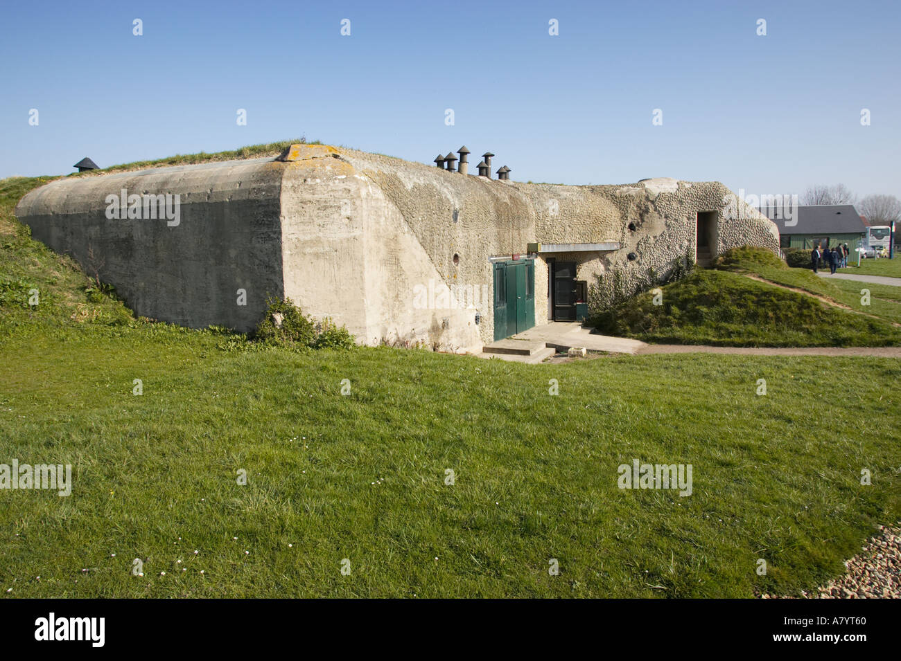 Number 1 Casemate at the Merville Battery, Merville, Normandy, France - an historic D-Day battlefield site Stock Photo