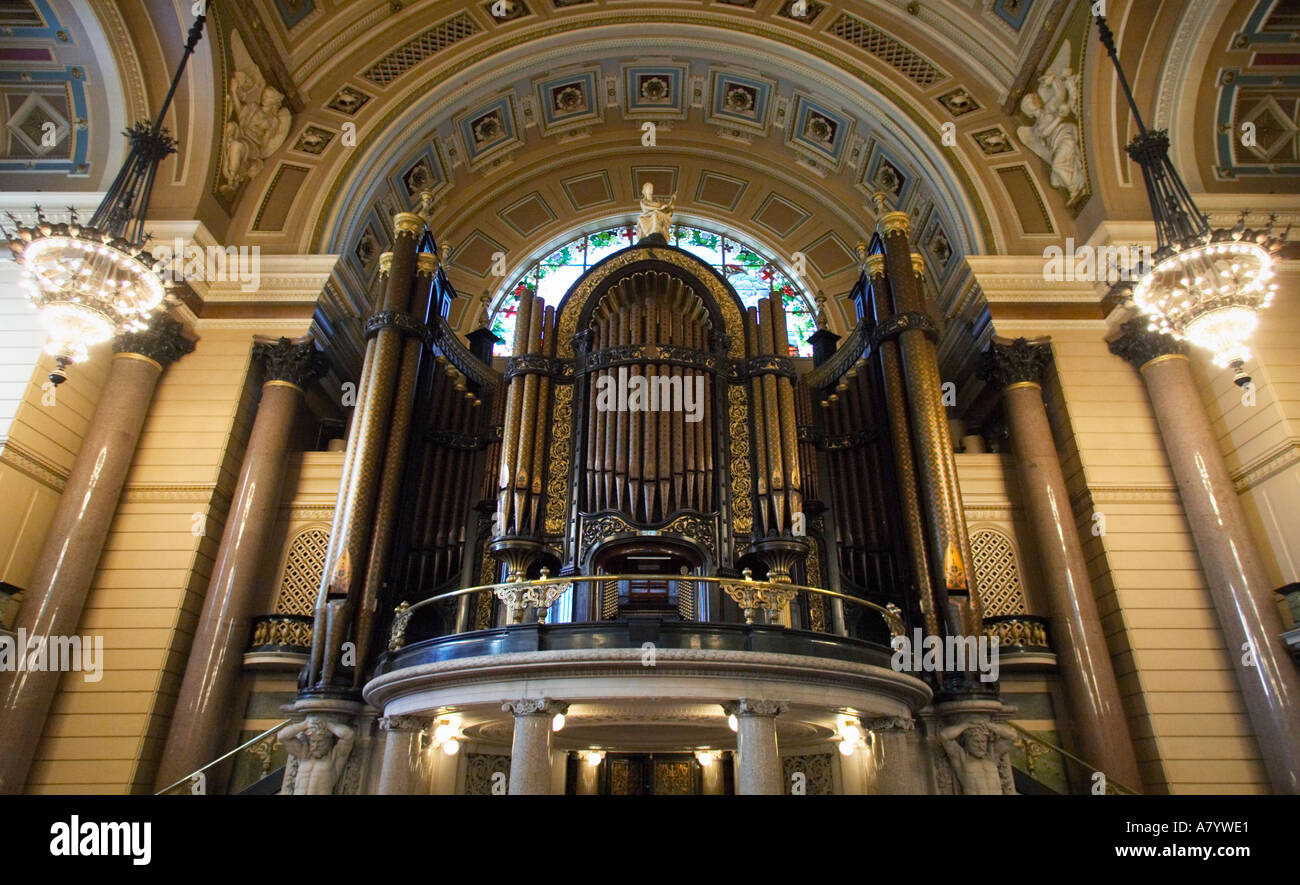 Willis Organ in the Great Hall, St Georges Hall, Liverpool, Merseyside, England, UK Stock Photo