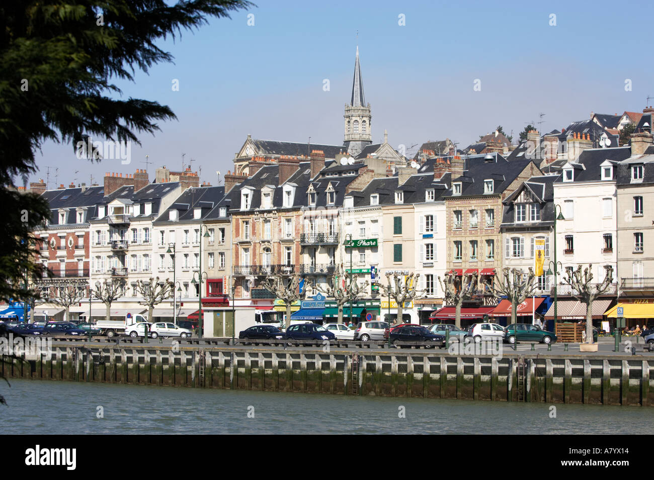 Trouville sur mer and River Touques, Normandy, France Stock Photo