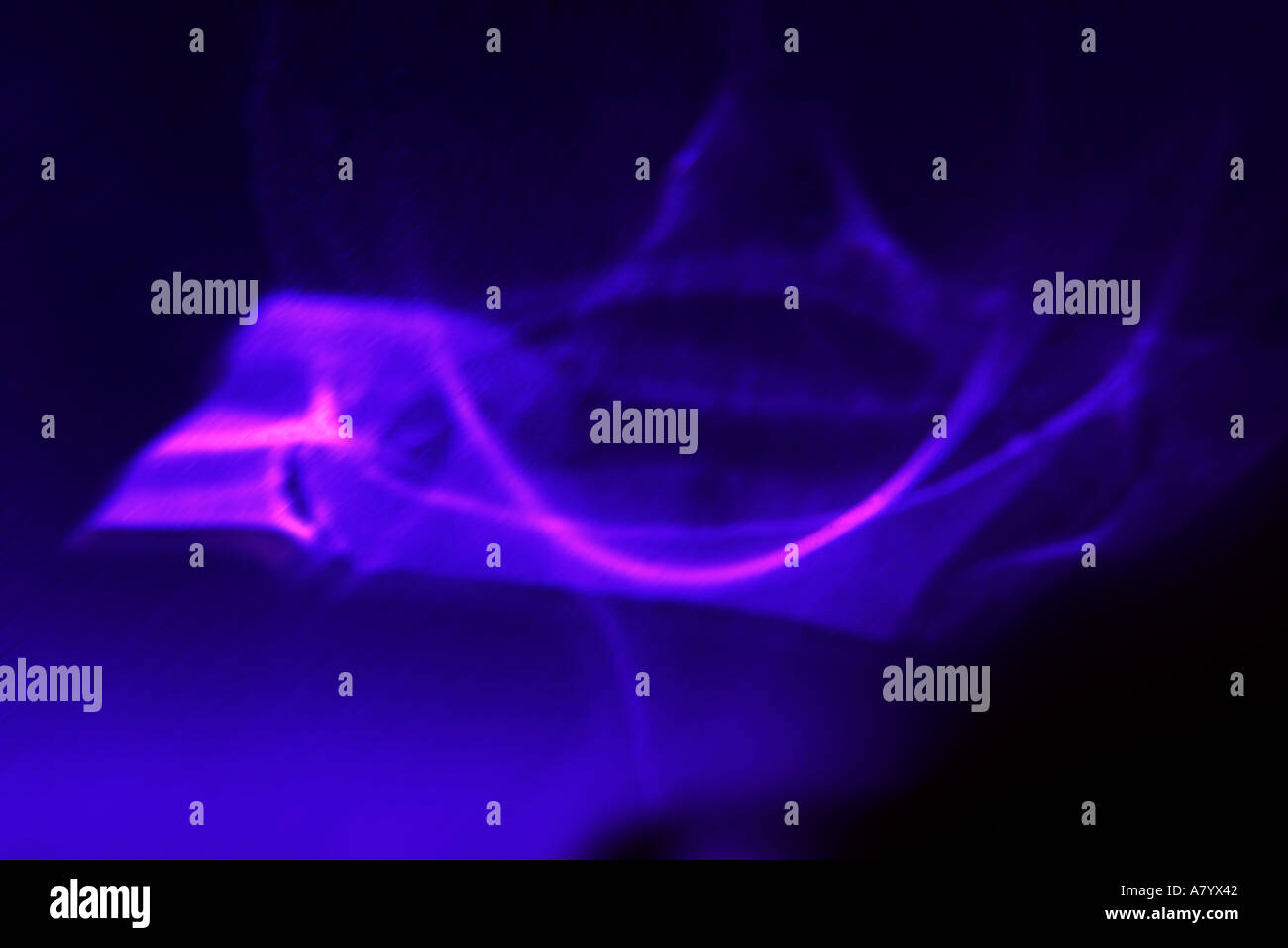 Conceptual image of hot ionised plasma matter affected by a magnetic field Stock Photo