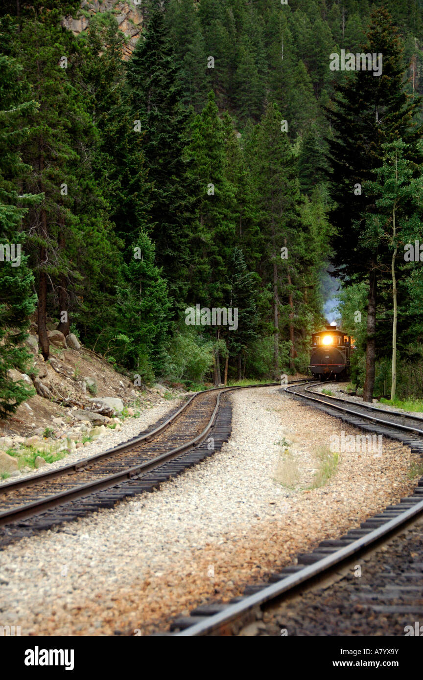 North America, USA, Colorado, Clear Creek County, Georgetown. The Colorado & Southern Railway, Georgetown Loop Railroad. Stock Photo