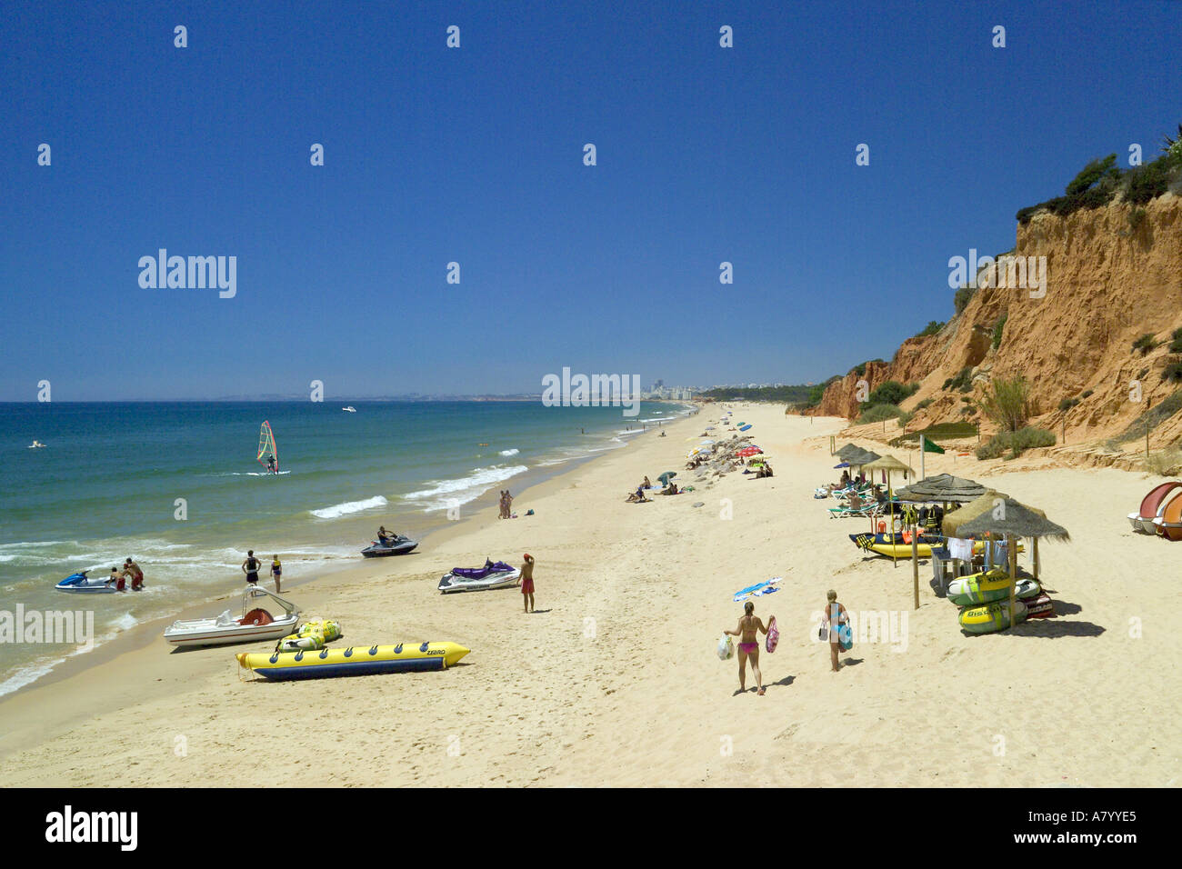 Vale Do Lobo Beach With Watersports Stock Photo Alamy vale-do-lobo-beach-with-watersports-stock-photo-alamy