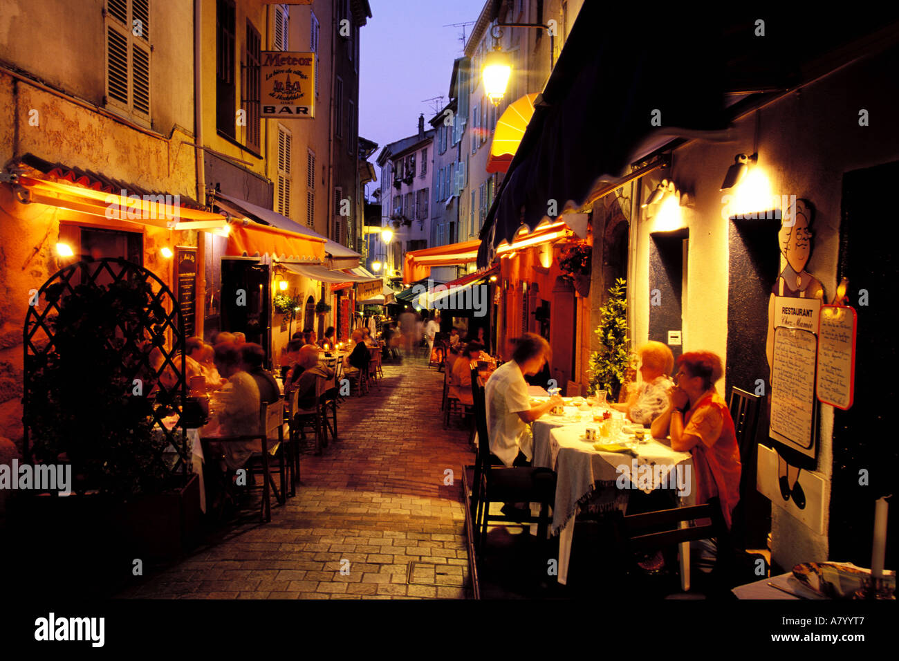 France, Alpes Maritimes, Saint Antoine street of Suquet district in