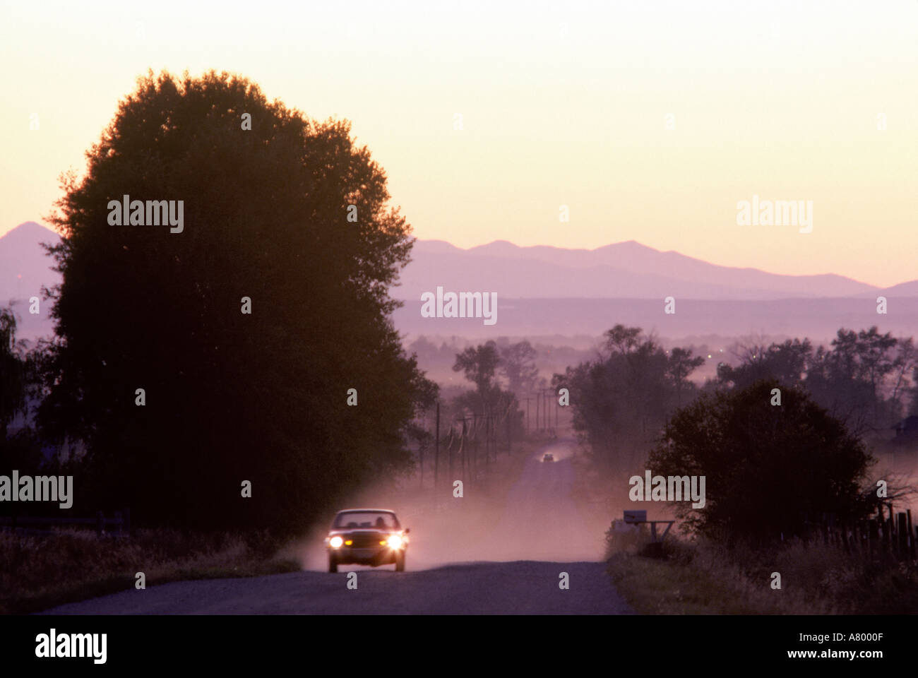 Headlights car driving scenic hi-res stock photography and images - Alamy