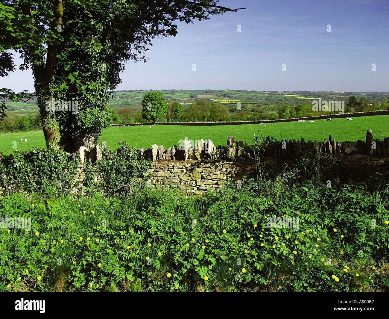 gloucestershire cotswolds near upper slaughter Stock Photo