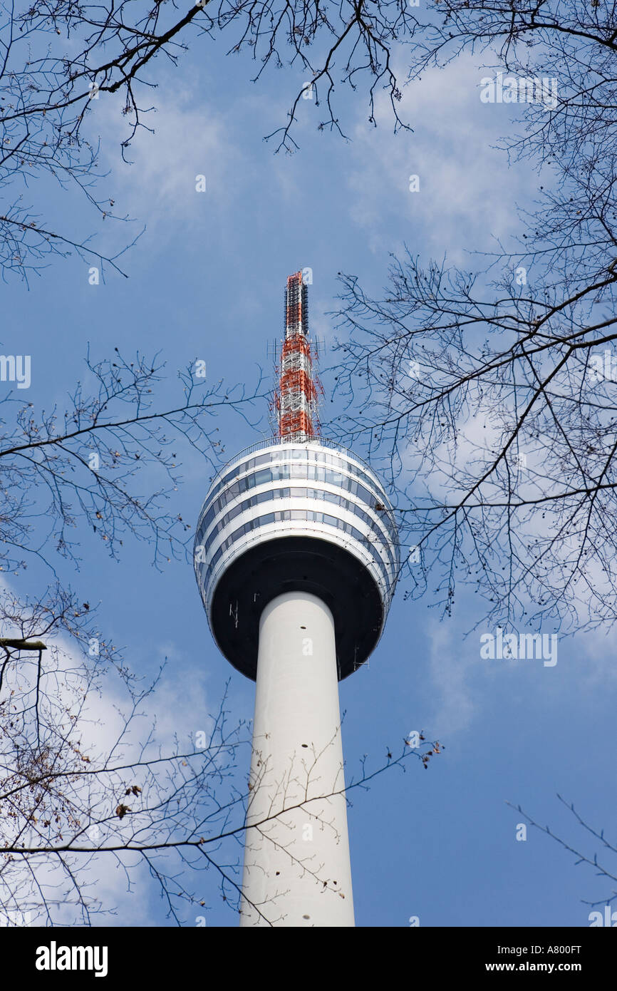 Stuttgart television tower and restaurant Stuttgart Germany April 2007 ...