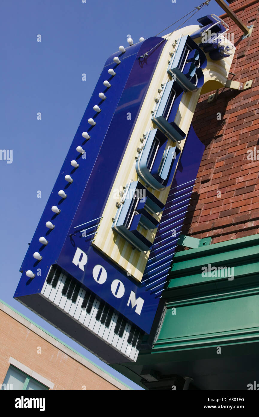 Usa Missouri Kansas City Historic Jazz District Blue