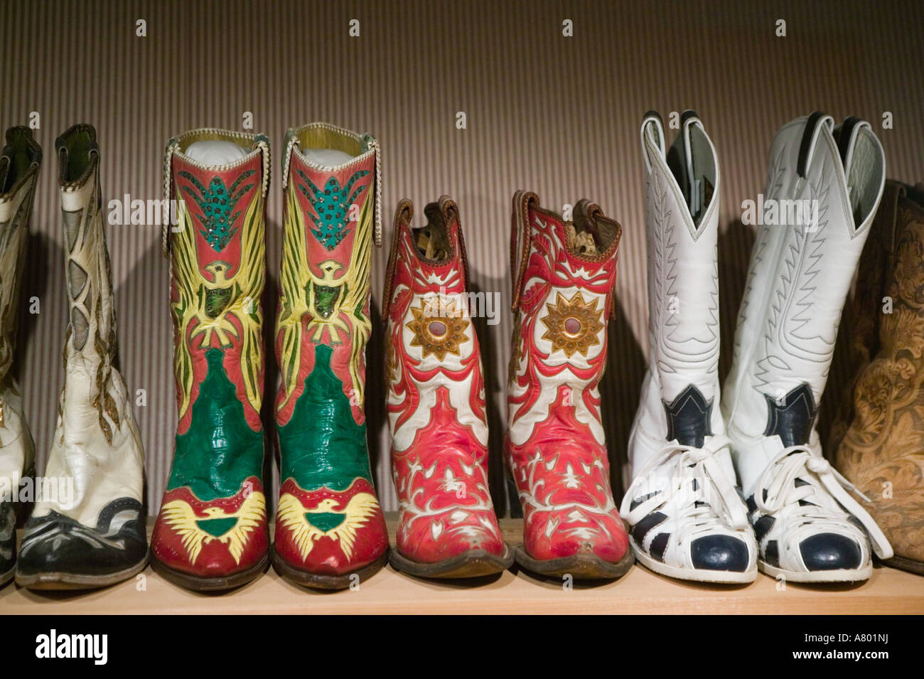 USA, Missouri, Branson, The Roy Rogers & Dale Evans Cowboy Museum, Roy  Rogers' Cowboy Boots Stock Photo - Alamy