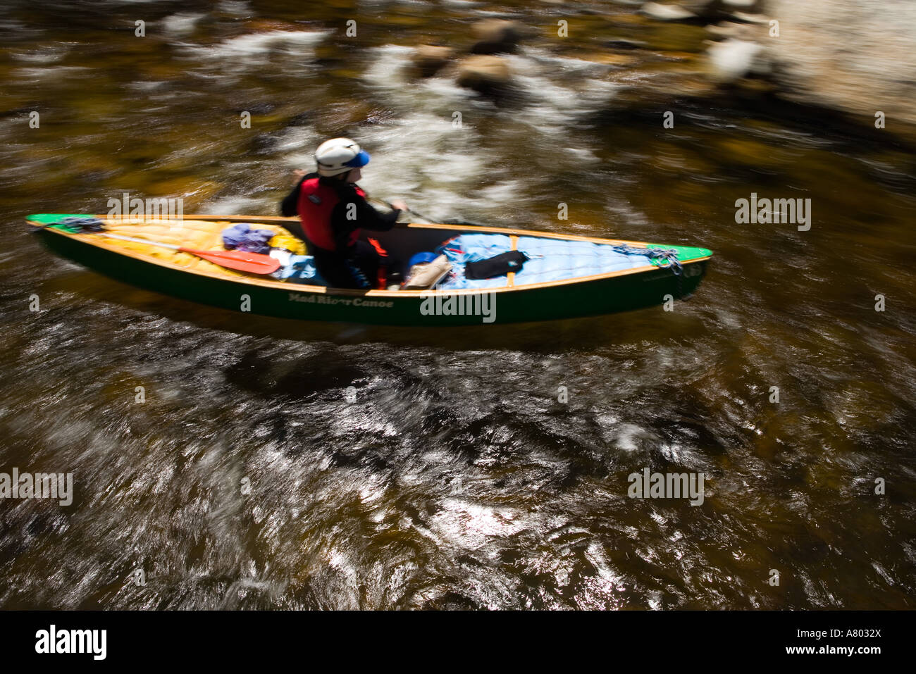 Canoeing the Ashuelot River in Surry New Hampshire USA (MR Stock Photo