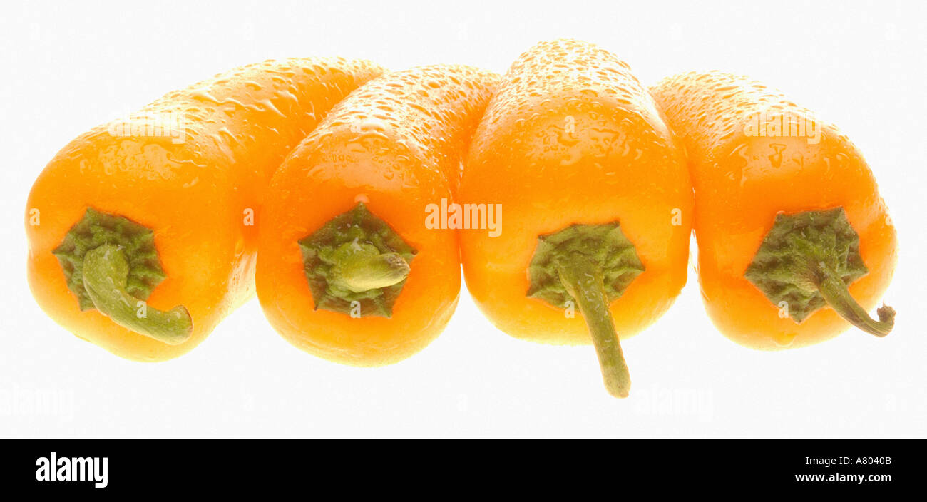 Orange peppers Stock Photo