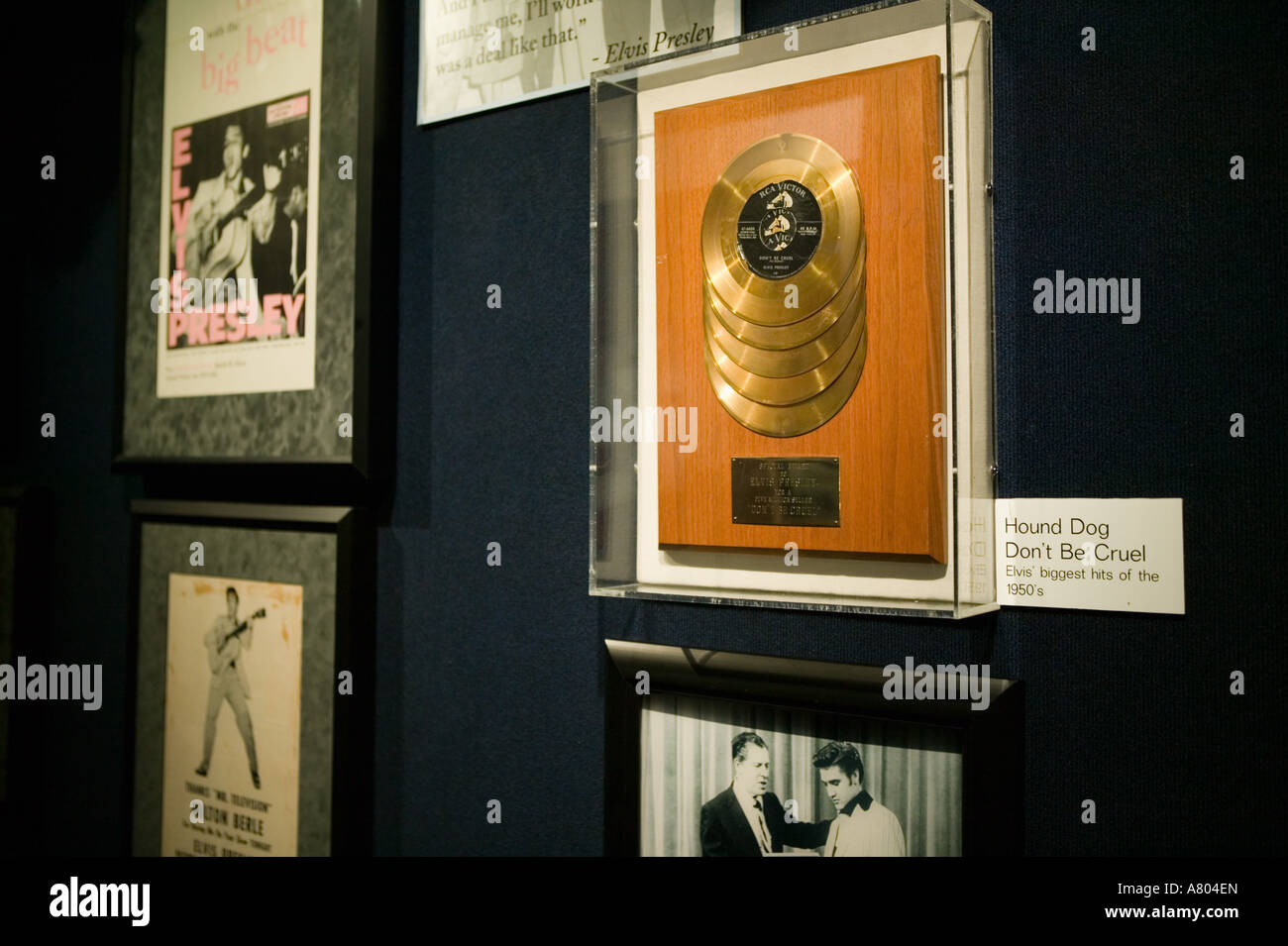 USA, Tennessee, Memphis, Graceland, Elvis' Gold Records Stock Photo