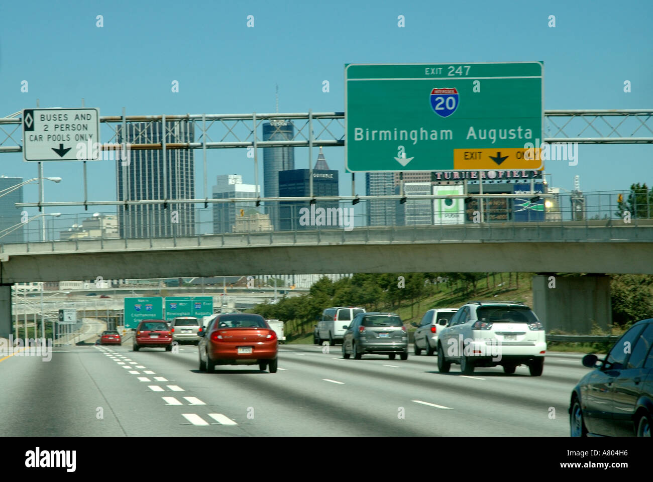 Atlanta Georgia ga road signs Stock Photo - Alamy