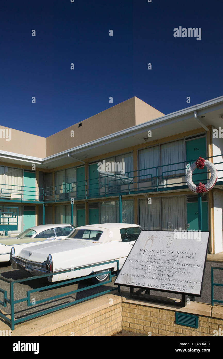 USA, Tennessee, Memphis, National Civil Rights Museum, Lorraine Motel Site of the Assassination of Martin Luther King in 1968 Stock Photo