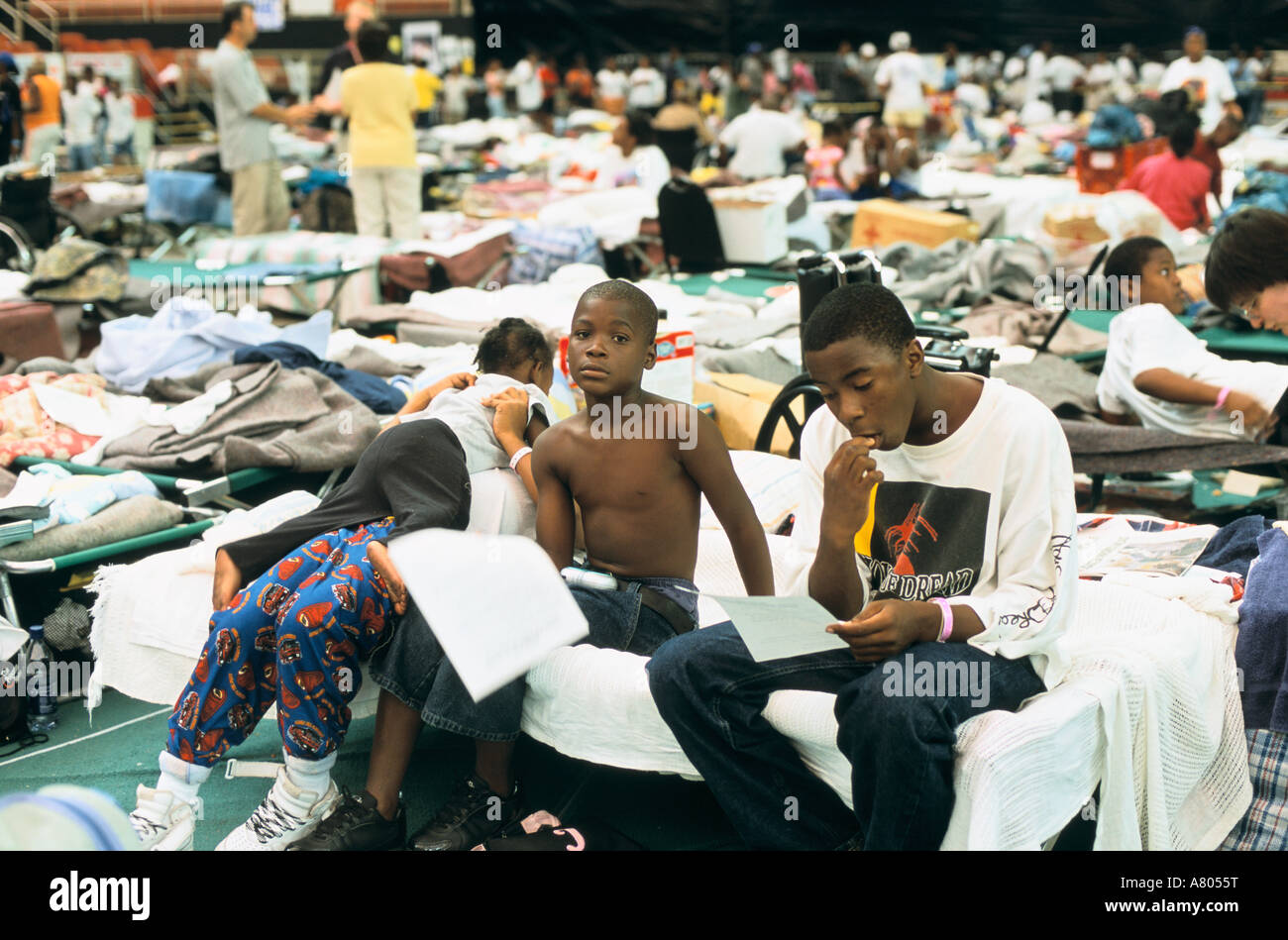 Houston, Texas Victims of Hurricane Katrina live in the Houston