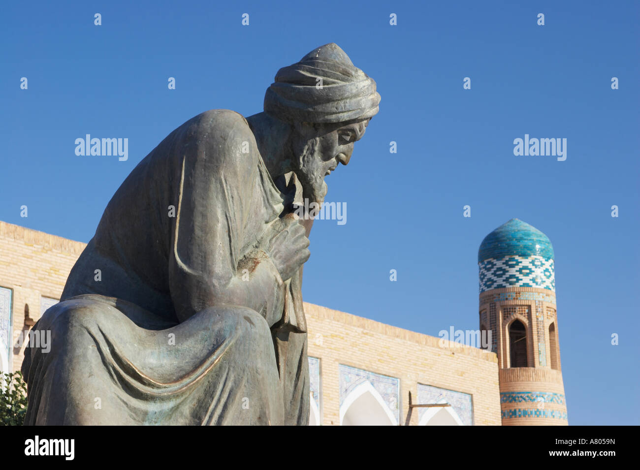 Statue Outside Khiva City Walls Stock Photo