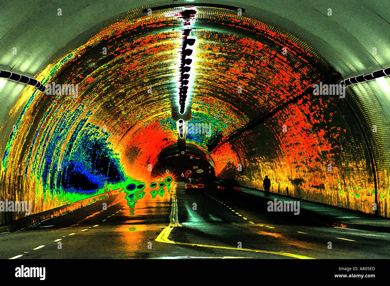 Second Street tunnel in Los Angeles California Stock Photo Alamy