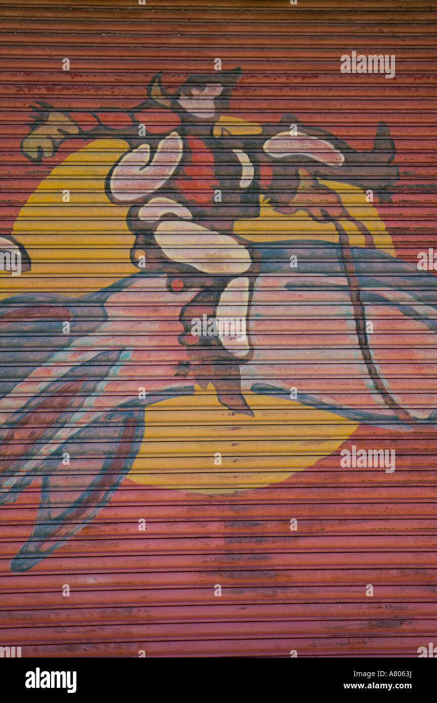 USA, TEXAS, El Paso Sign for World Famous Rocketbuster Boot shop