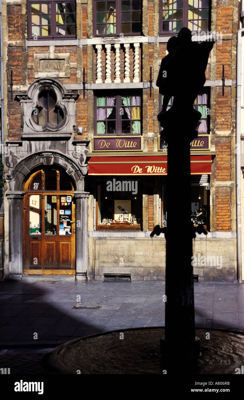 Belgium, Brussels, De Witte jeweller, Tabora street at 50m of the Grand' Place Stock Photo