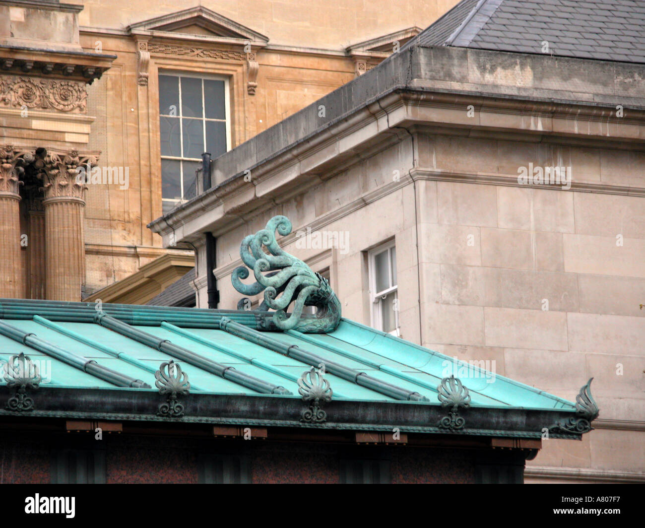 Queens Gallery Roof Buckingham Palace Stock Photo