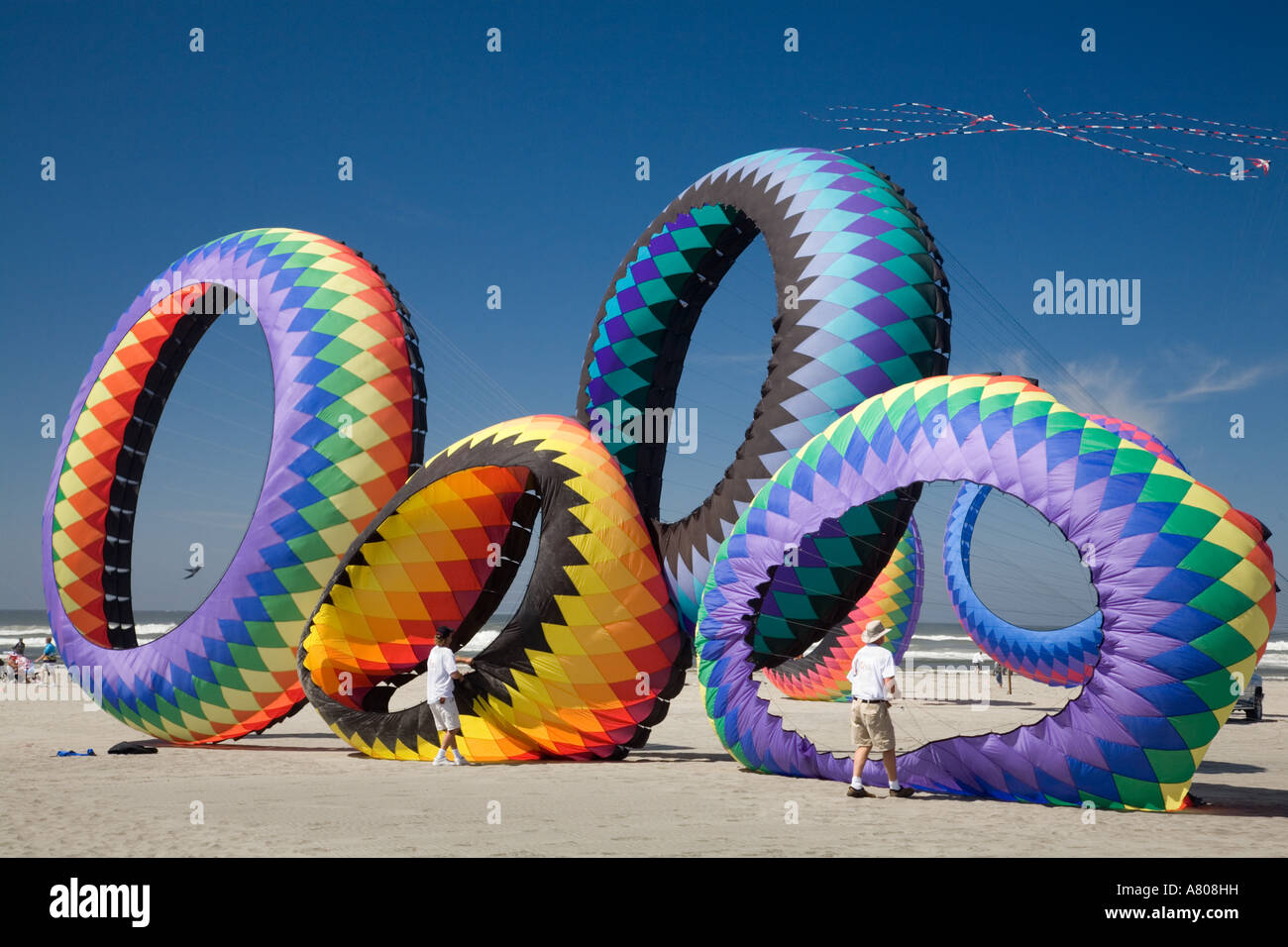 WA, Long Beach, International Kite Festival, Circoflex kites Stock Photo Alamy