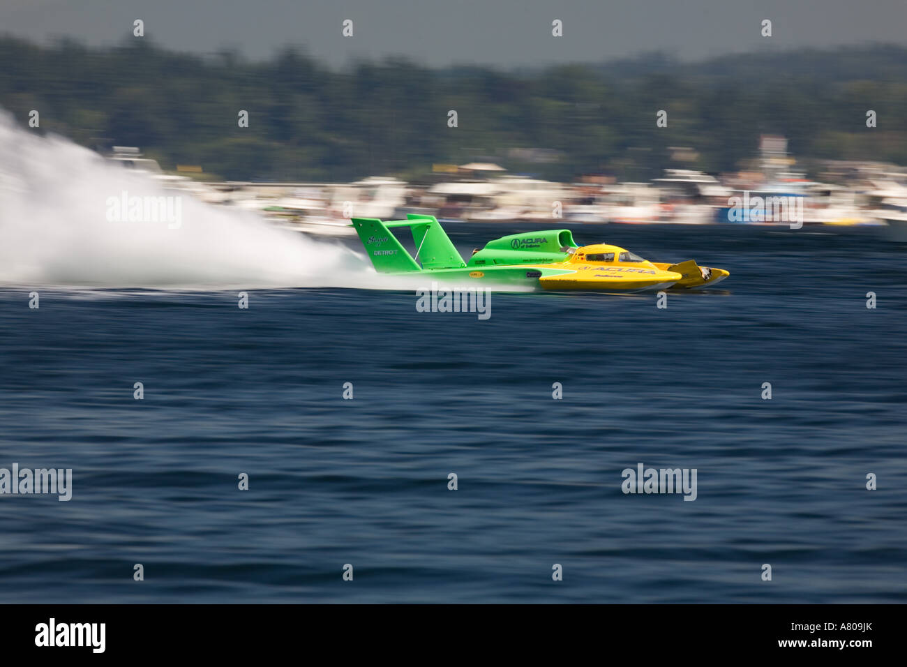 WA, Seattle, Seafair Hydroplane Races on Lake Washington Stock Photo Alamy