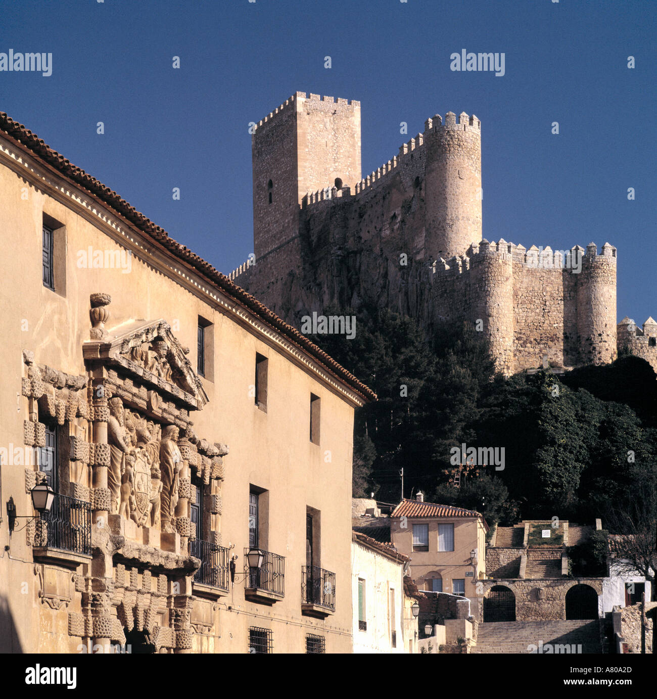 Castle of Almansa Albacete Spain Stock Photo