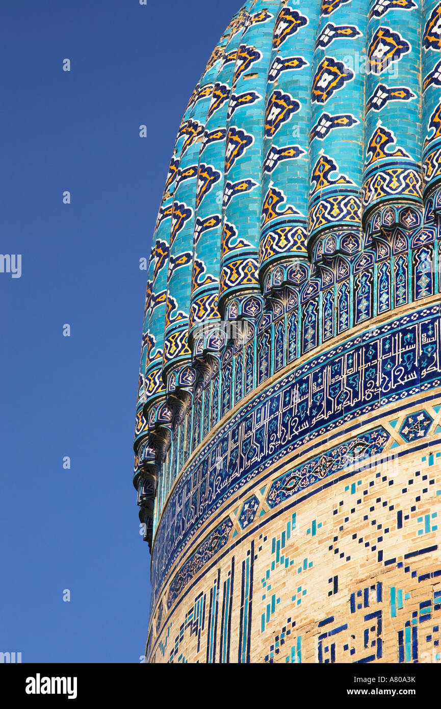 Turquoise Dome Of Bibi-Khanym Mosque In Samarkand Stock Photo