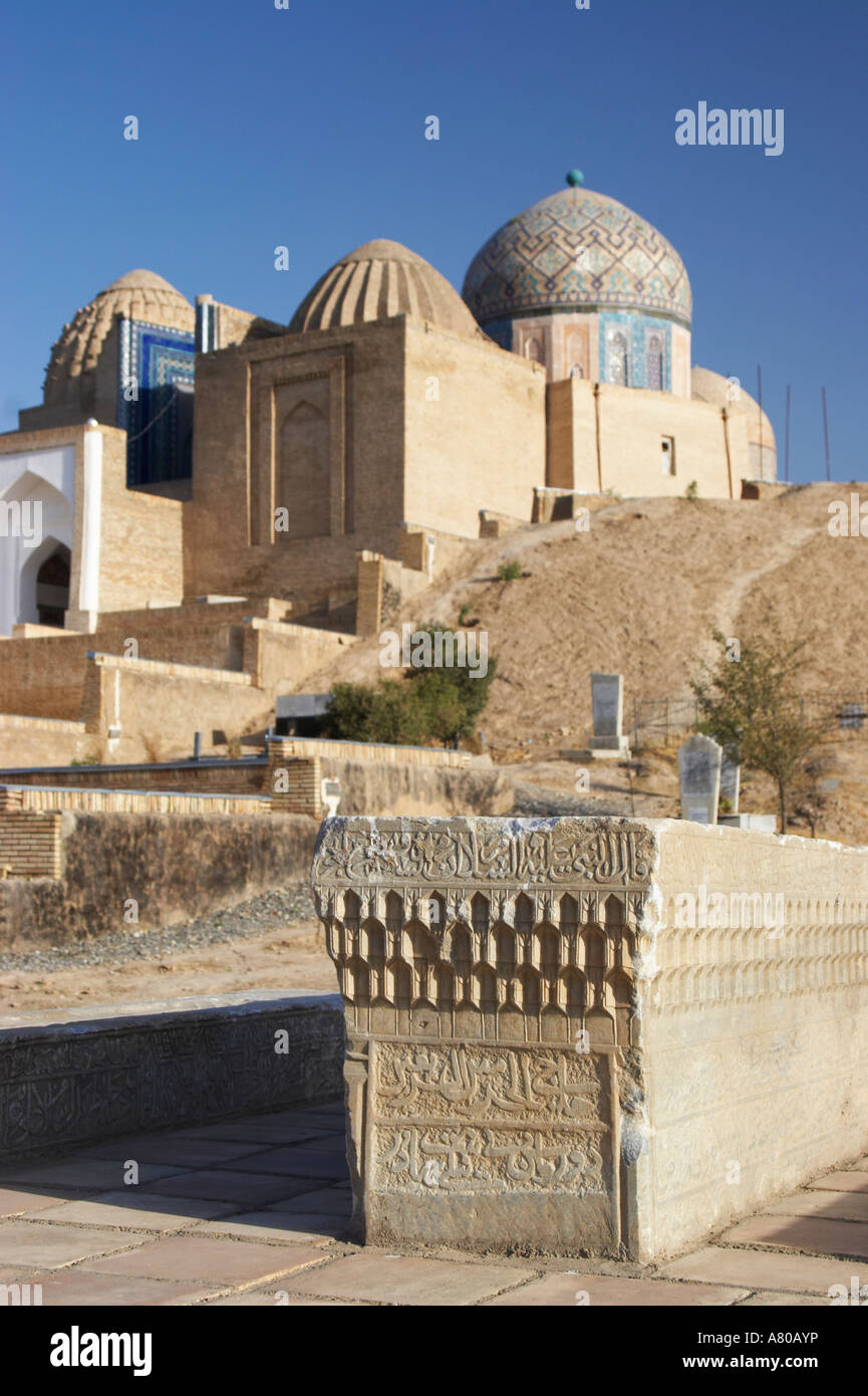 Uzbekistan, Samarkand, Tombs, Shahr-i-Zindah Stock Photo