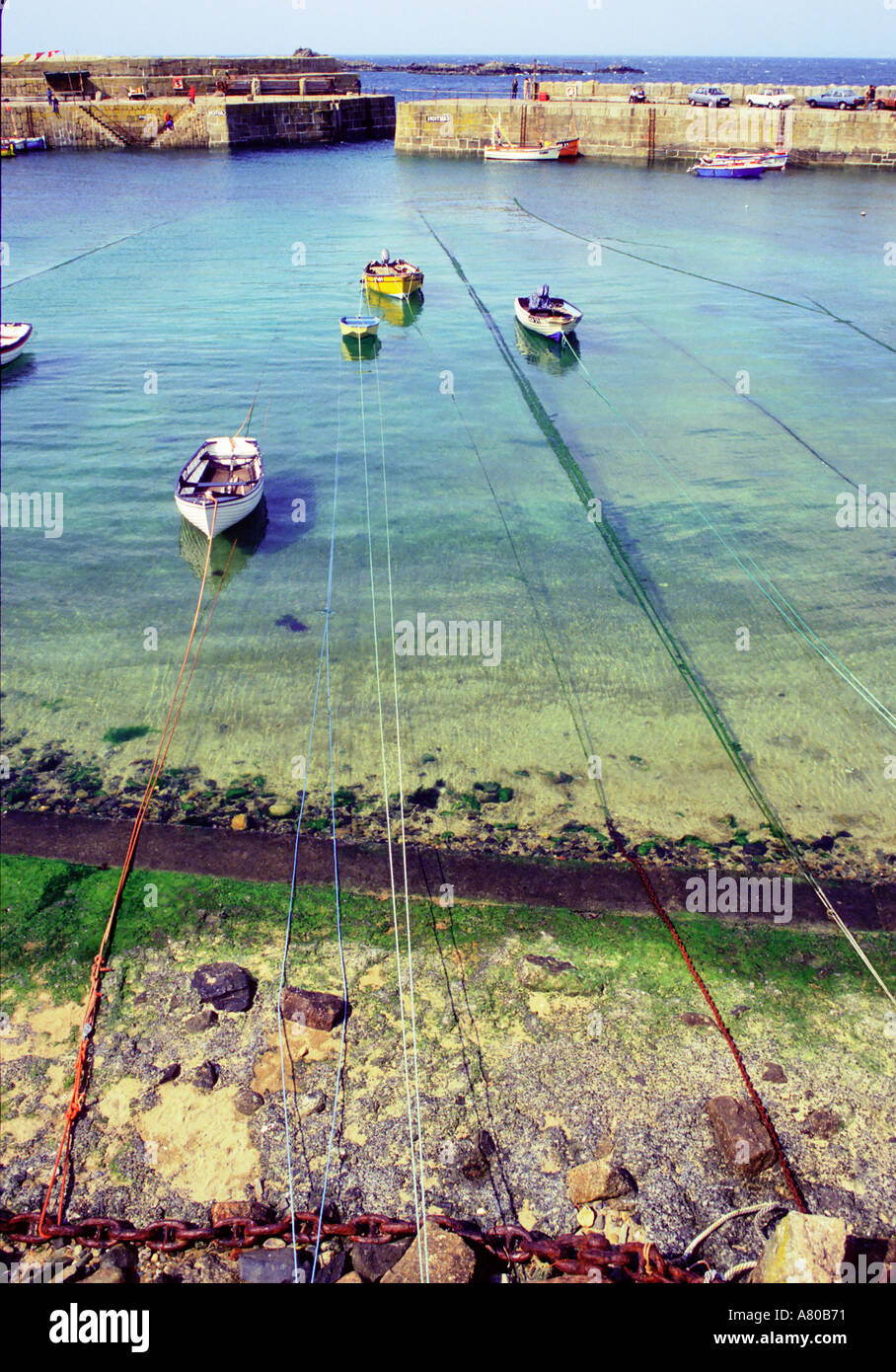 Mousehole Harbour Devon SW England UK Stock Photo - Alamy