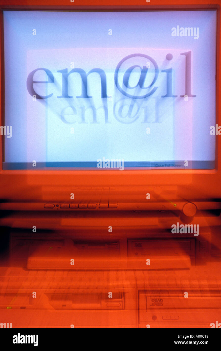 Email screen Stock Photo