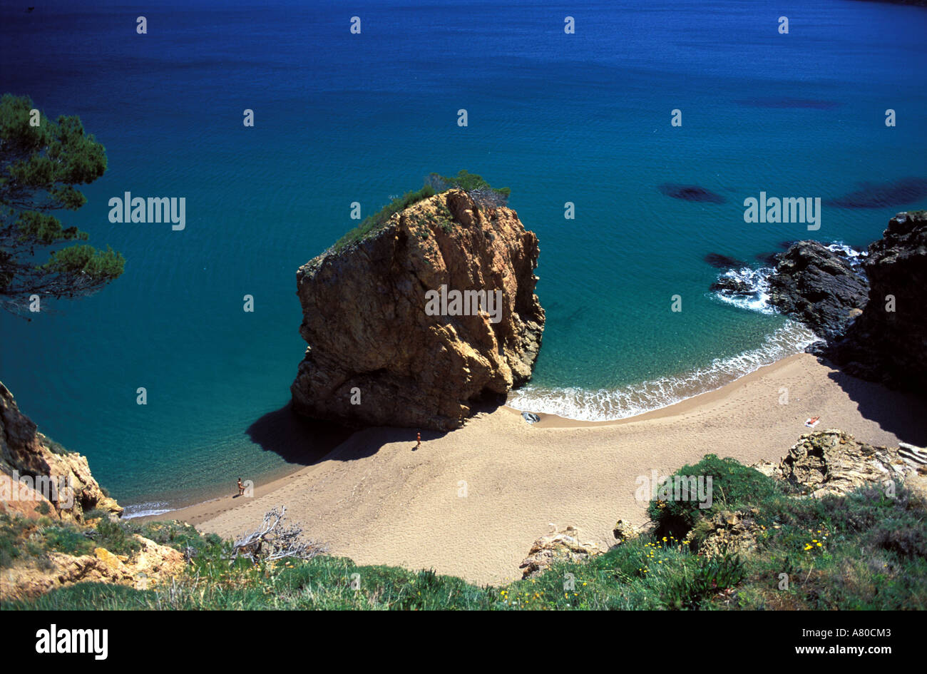 Spain, Catalonia, Costa Brava, Playa del Raco Stock Photo - Alamy