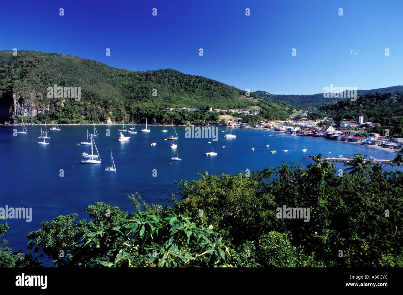 France, Guadeloupe, Deshaies village Stock Photo Alamy