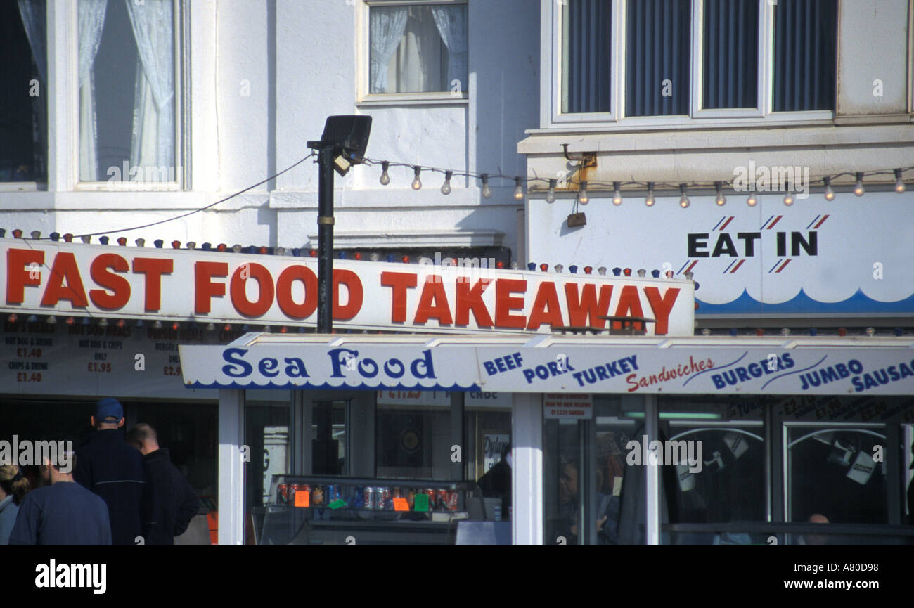 Food Outlets Blackpool Stock Photo Alamy