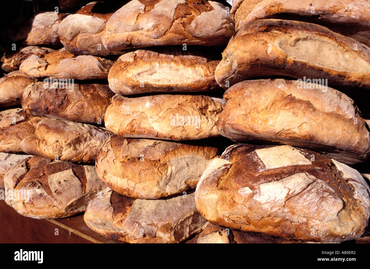 France, country-style breads Stock Photo