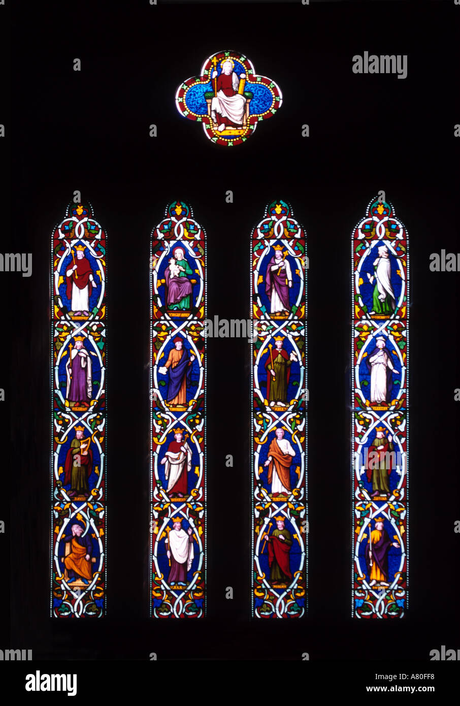 Window Coombe Stained glass window in Castle Coombe church Stock Photo - Alamy