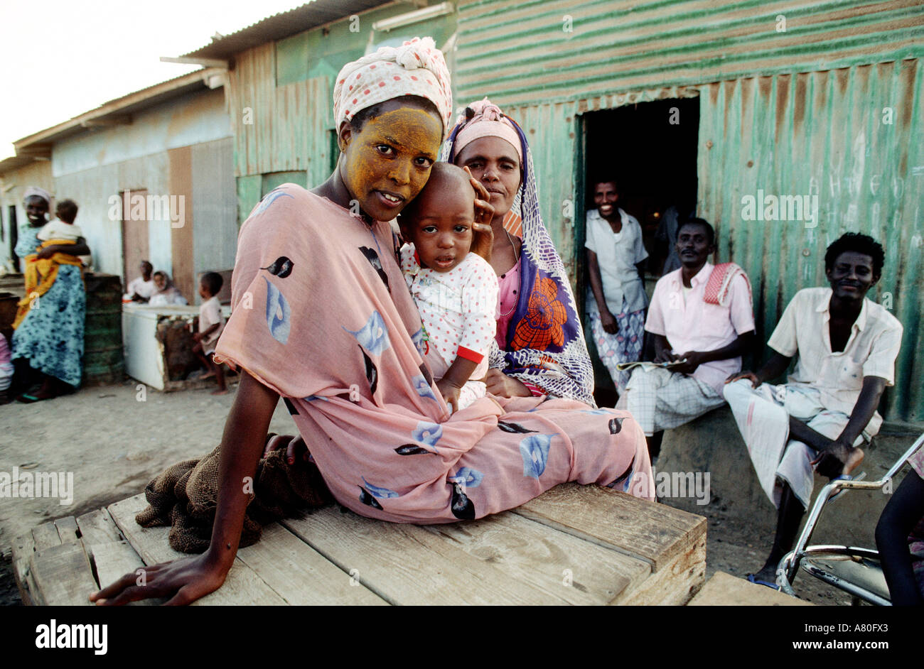 Djibouti, Ingela District, woman of Afars ethnic group in Djibouti Stock Photo
