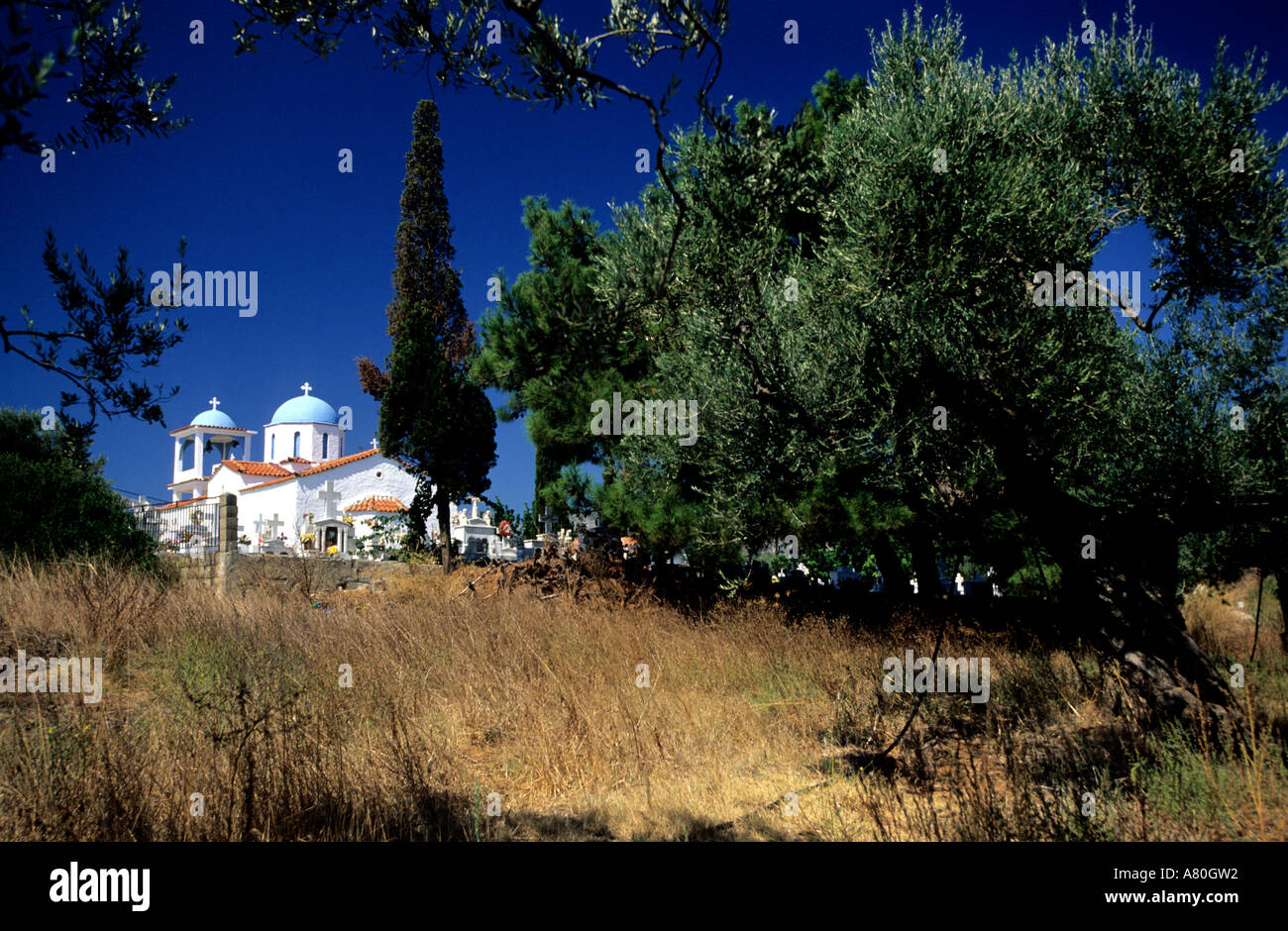 Greece, Peloponnese, Laconia plain, Agii Apostoli church Stock Photo