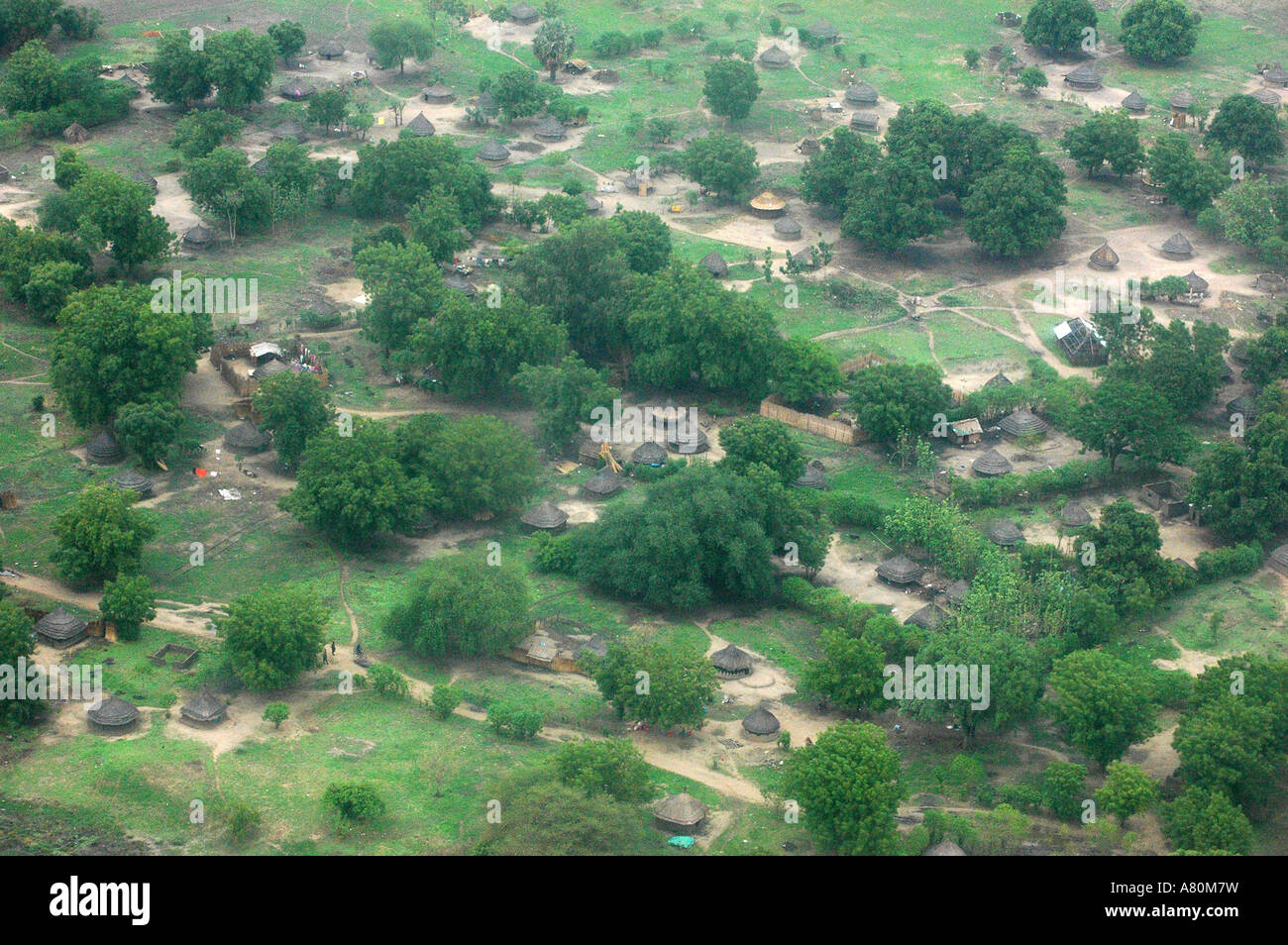 Juba South Sudan from the plane Stock Photo