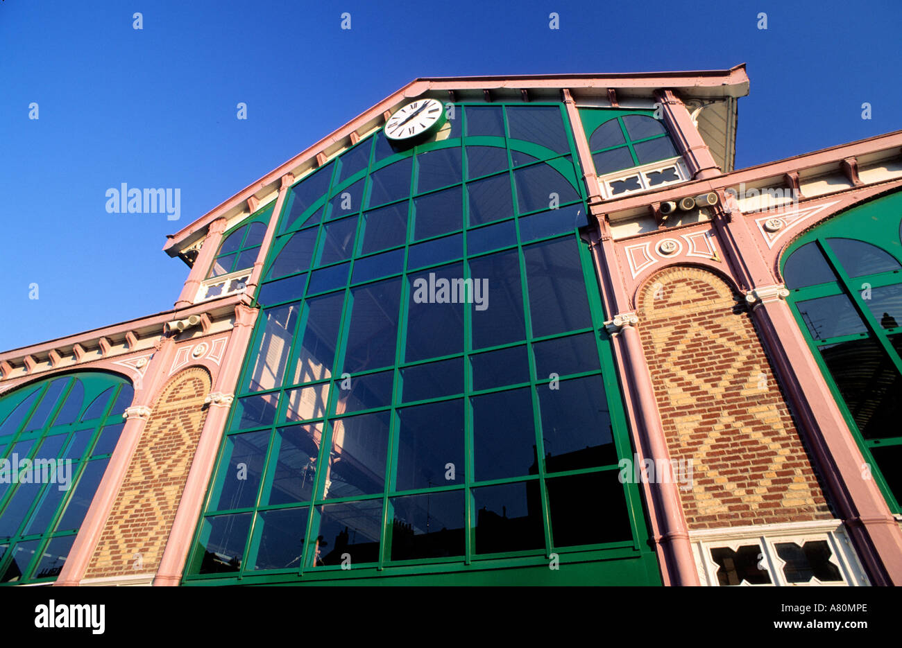 France, Nord, Lille, facade of Wazemmes covered market Stock Photo - Alamy